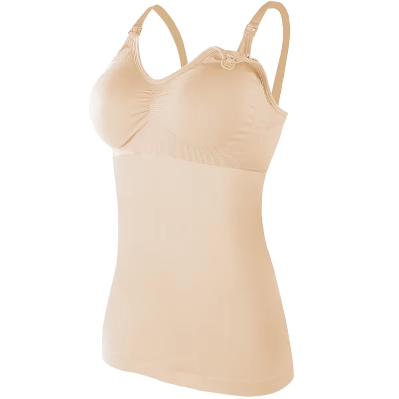 Wholesale plus Cup Breastfeeding Vest Top Pregnant Postpartum Bra Self-Contained Fixed Cup Base Skin Friendly Wear for Women