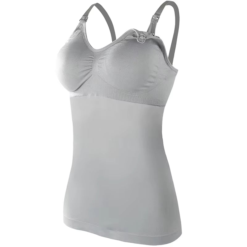 Wholesale plus Cup Breastfeeding Vest Top Pregnant Postpartum Bra Self-Contained Fixed Cup Base Skin Friendly Wear for Women